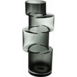 Ваза стеклянная Wrzesniak Glassworks Meleta 35 см черная 17-11016