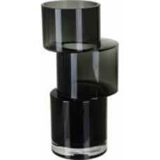 Ваза стеклянная Wrzesniak Glassworks Meleta 25,8 см черная 17-11016A