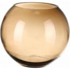 Ваза стеклянная Wrzesniak Glassworks Bumby 17 см коричневая 17-164