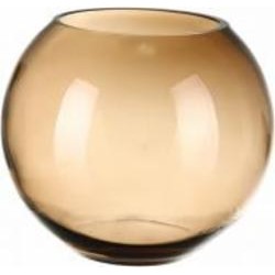 Ваза стеклянная Wrzesniak Glassworks Bumby 17 см коричневая 17-164