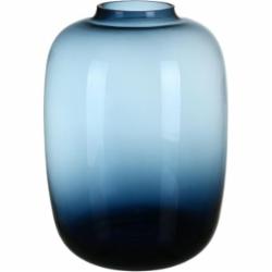 Ваза стеклянная Wrzesniak Glassworks Sihora 27 см синяя 17-5008C