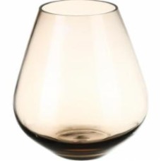Ваза стеклянная Wrzesniak Glassworks Optic 22 см коричневая 17-9493A