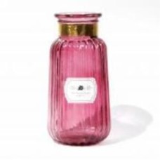 Ваза для цветов Crystal Elea 22 см розовая 30240701-7/1