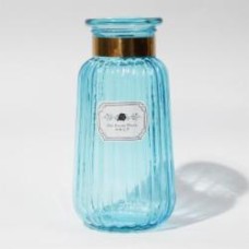 Ваза для цветов Crystal Elea 22 см голубая 30240701-7/2