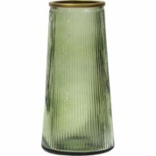 Ваза для цветов Crystal Florence 20 см зеленая 83230925/2_YBCG-230925-45
