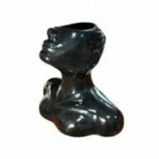 Ваза керамическая Nana ceramics Мрия глянец черний 26 см