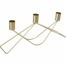 Подсвечник Triplex 22х7х14 см золото Sensio