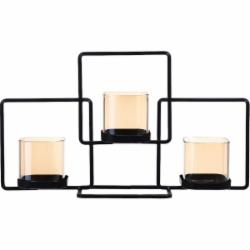 Подсвечник Square 32,9x9x18,5 см черный Sensio