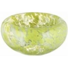 Подсвечник стеклянный Confetti желто-зеленый 24,5 х12 см Wrzesniak Glassworks