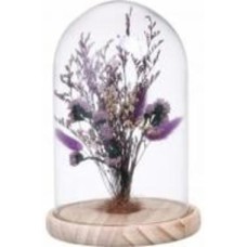 Цветок искусственный в стеклянной колбе Wildflowers с подсветкой 17х25 см Koopman
