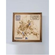 Карта Украины Харьков 45x45 см