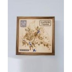 Карта Украины Харьков 45x45 см