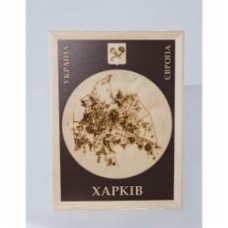 Карта Украины Харьков коричневий фон 61x45 см