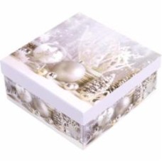 Коробка подарочная квадрат, картон, Новогодние игрушки 11см*11см*4.9см 4403878301