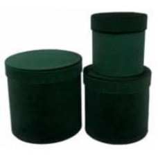 Коробка подарочная UFO UFO W2907 12х12см VELVET GREEN круг