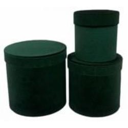 Коробка подарочная UFO UFO W2907 12х12см VELVET GREEN круг
