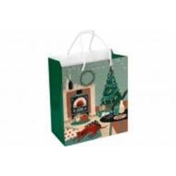 Пакет подарочный Green New Year 24,5*21,5*11 см