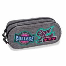 Пенал на 2 замка Clever B65058 CoolPack серый