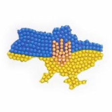 Набор для творчества со стразами Карта Украины 10х10 см GoToArt