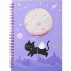 Книга для записей на спирали Котик-ангелочек 80 листов А5