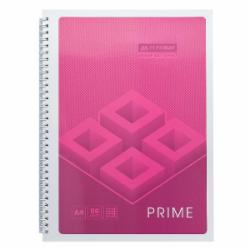 Тетрадь на пружине PRIME А4 96 лист. клетка розовый Buromax