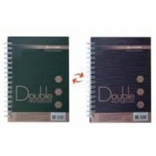 Книга для записей Double А6 96 лист. клетка зеленый/коричневый Buromax