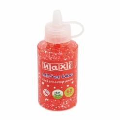 Клей для декорирования с блестками классик 60 мл красный Maxi MX61758