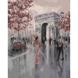 Картина по номерам Дама на площади Этуаль 11224-АС 40х50 см ART CRAFT