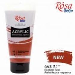 Краска акриловая Английская красная 75 мл Rosa Studio