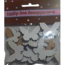 Декоративный элемент из МДФ (белый) Бабочки Аплі Краплі