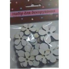 Декоративный элемент из МДФ (белый) Цветы Аплі Краплі