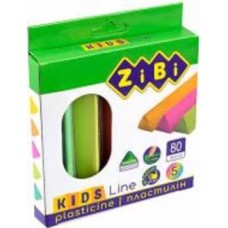 Пластилин 5 цветов неон 80 г kids line ZiBi