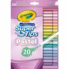 Набор фломастеров Supertips (washable) пастельные цвета 20 шт. Crayola