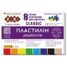 Пластилин KIDS Line Classic 8 цветов 160 г ZiBi