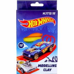 Пластилин восковый Hot Wheels HW21-086 12 цветов 200 г KITE