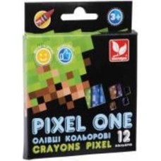 Набор цветных карандашей Crayons Pixel One 12 цветов Школярик