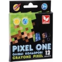 Набор цветных карандашей Crayons Pixel One 12 цветов Школярик