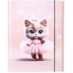 Папка для труда на резинке А4 Cats_1 25 мм PP покрытие iTEM