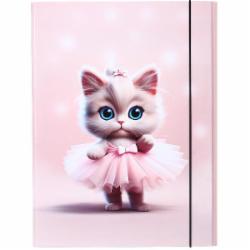 Папка-короб на резинке А4 Cats_1 40 мм PP покрытие iTEM