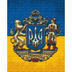 Набор живопись по номерам Большой герб Украины 40х50 см Riviera Blanca
