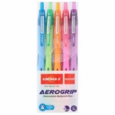 Набор ручек шариковых Unimax Aerogrip-3 (UX-140-20) 5 цветов
