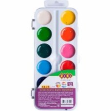 Краски акварельные Kids Line 12 цветов белый пенал ZB.6544-08 ZiBi