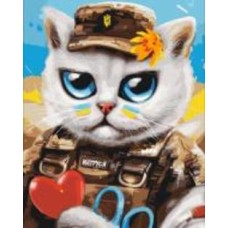 Картина по номерам Котик врач ©Марианна Пащук PBS53118 40х50 см Brushme