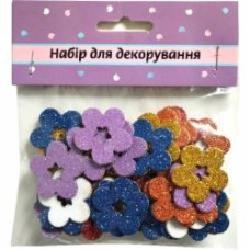 Набор наклеек с глитером Цветы 30 шт. Аплі Краплі