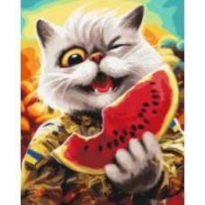 Картина по номерам Премиум Котик в Херсоне ©Марианна Пащук PBS53410 40х50 см Brushme