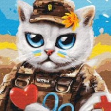 Картина по номерам Котик врач 50 ©Марианна Пащук PBS53118M 50х50 см Brushme