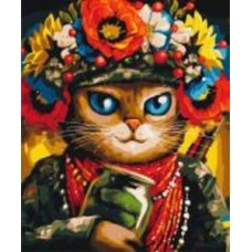 Картина по номерам Премиум Кошка Защитница ©Марианна Пащук PBS53082L 50х60 см Brushme