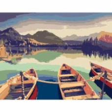 Картина по номерам Три лодки 35x45 см Rosa Start