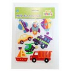 Набор мини-фигурок из фетра Аплі Краплі клеевой Транспорт 17 x 24 x 0.0002 см multicolor