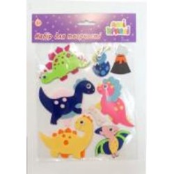 Набор мини-фигурок из фетра Аплі Краплі Динозавры 17 x 24 x 0,0002 см multicolor